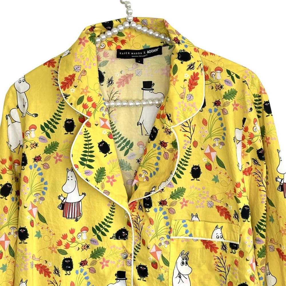 Karen Mabon X Moomin Pajama Set Small Graphic Shirt Pants Whimsical Limited Ed - Picture 6 of 16